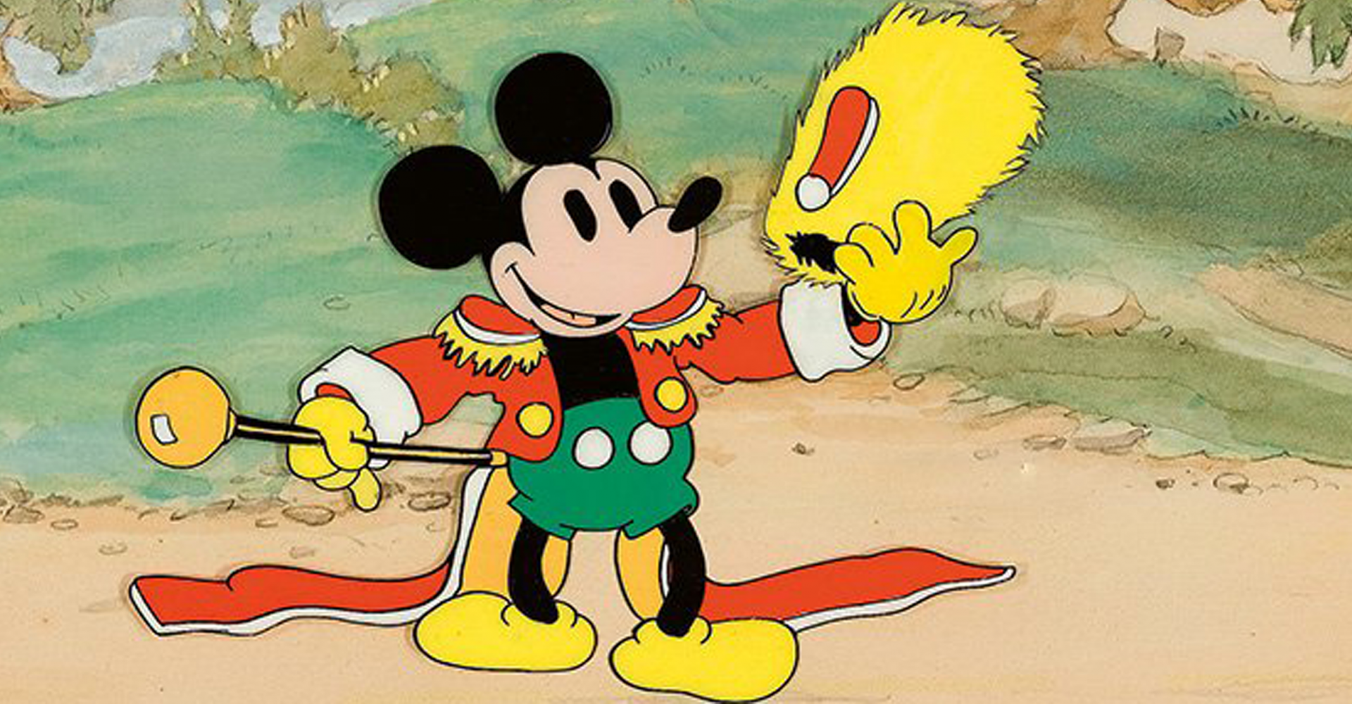 Auf der Abbildung ist eine gezeichnete Mickey Mouse zu sehen. Sie stammt aus dem Buch Walt Disneys 